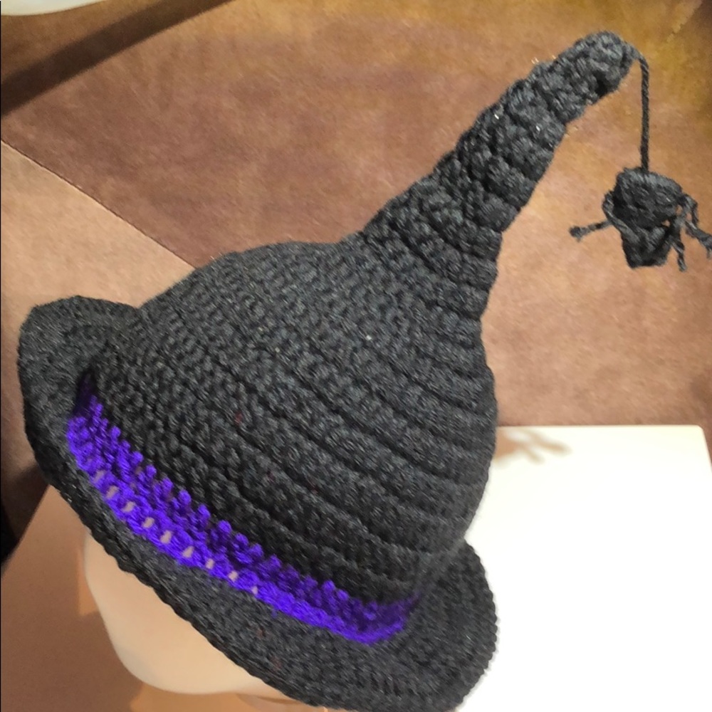Toddler witch Halloween costume hat spider